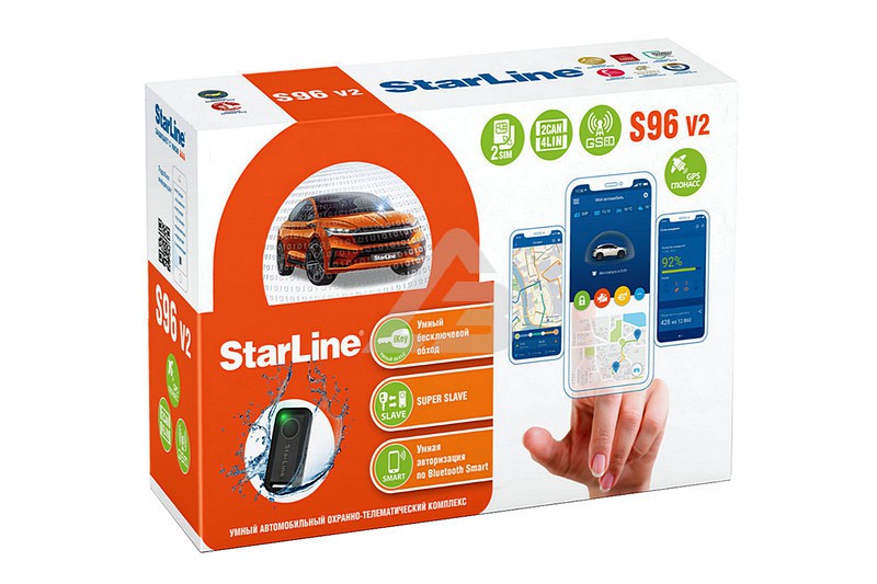 Автосигнализация с автозапуском StarLine S96 V2 BT 2CAN+4LIN 2 Sim GSM GPS