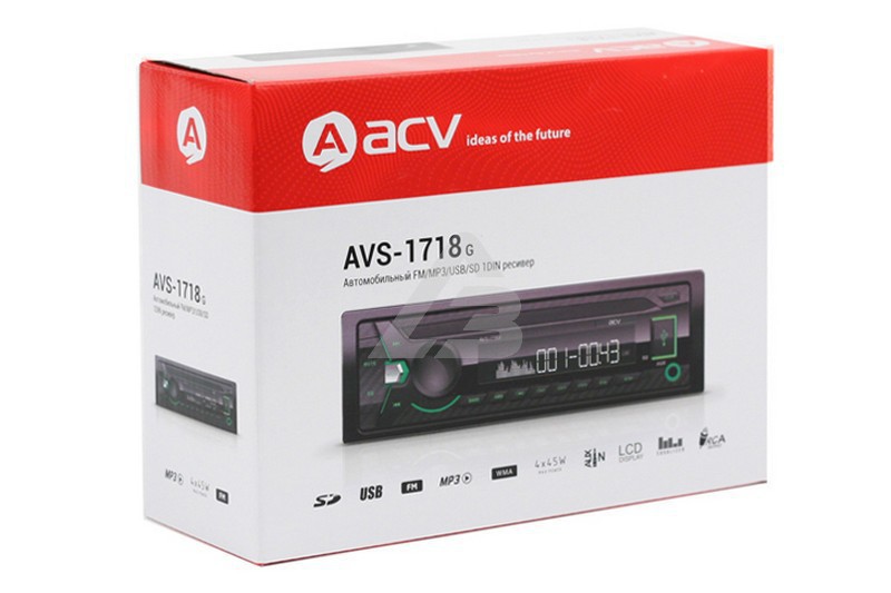 Автомагнитола 1din ACV AVS-1718 G 