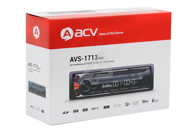 Автомагнитола 1din ACV AVS-1713 R 
