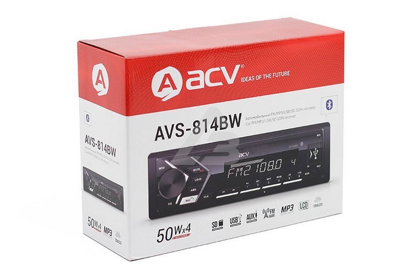 Автомагнитола 1din ACV AVS-814 BW 